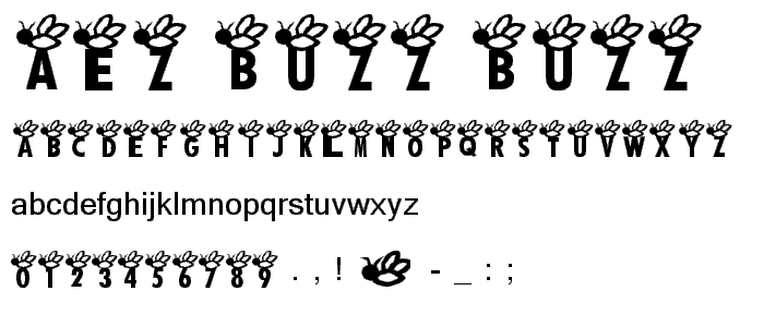 AEZ buzz buzz font